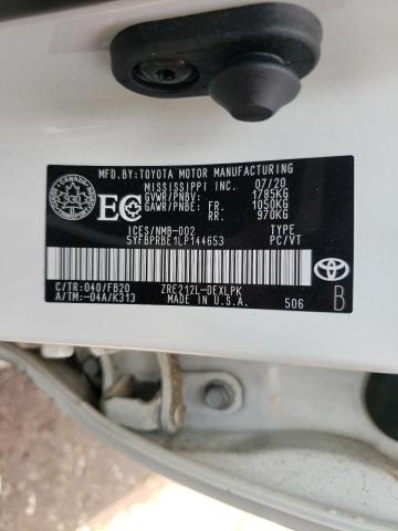 Photo 10 from auction – 2020 TOYOTA COROLLA LE with VIN 5YFBPRBE1LP144653
