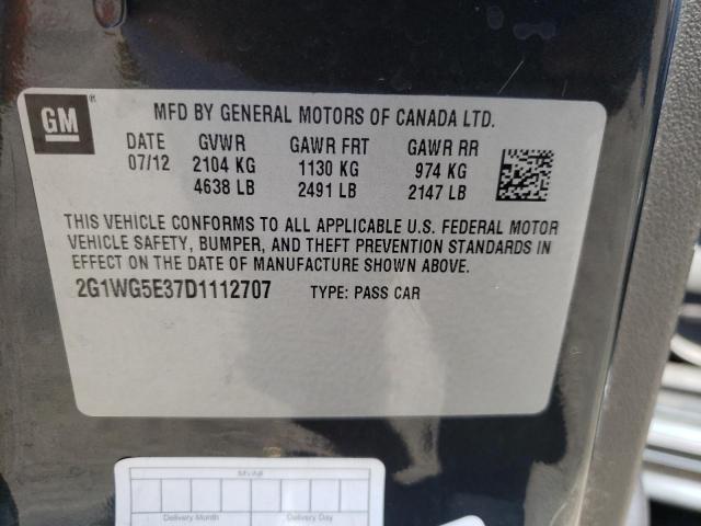 Photo 10 from auction – 2013 CHEVROLET IMPALA LT with VIN 2G1WG5E37D1112707