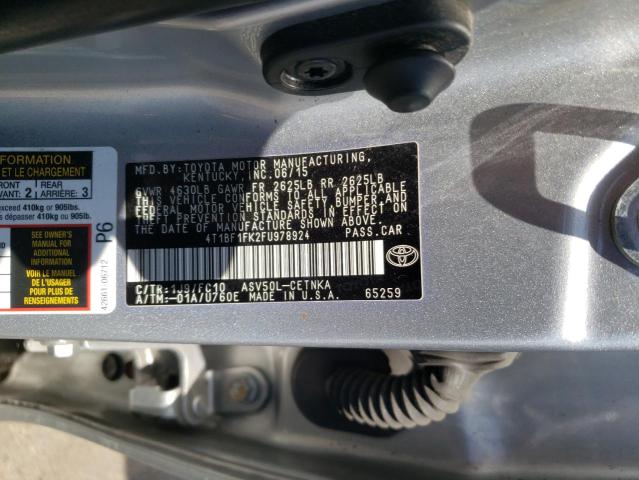 Photo 10 from auction – 2015 TOYOTA CAMRY LE with VIN 4T1BF1FK2FU978924