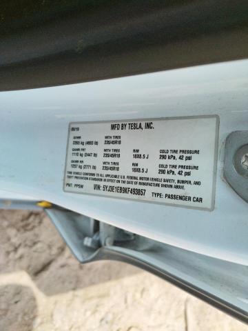 Photo 10 from auction – 2019 TESLA MODEL 3 with VIN 5YJ3E1EB9KF493857