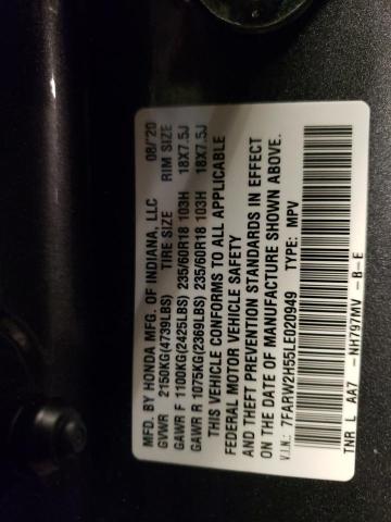 Photo 10 from auction – 2020 HONDA CR-V EX with VIN 7FARW2H55LE020949