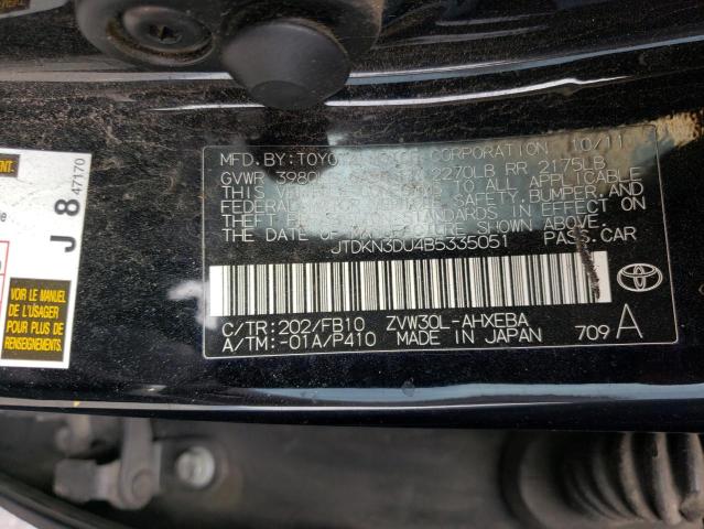 Photo 10 from auction – 2011 TOYOTA PRIUS with VIN JTDKN3DU4B5335051