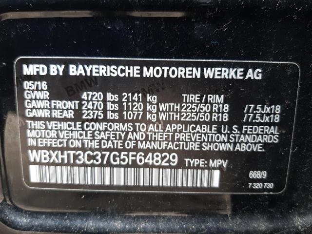 Photo 10 from auction – 2016 BMW X1 XDRIVE2 with VIN WBXHT3C37G5F64829