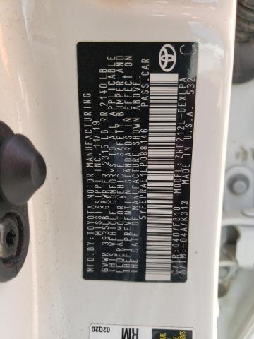 Photo 10 from auction – 2020 TOYOTA COROLLA LE with VIN 5YFEPRAE1LP088146
