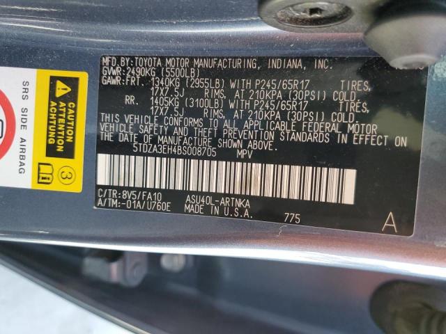 Photo 10 from auction – 2011 TOYOTA HIGHLANDER with VIN 5TDZA3EH4BS008705