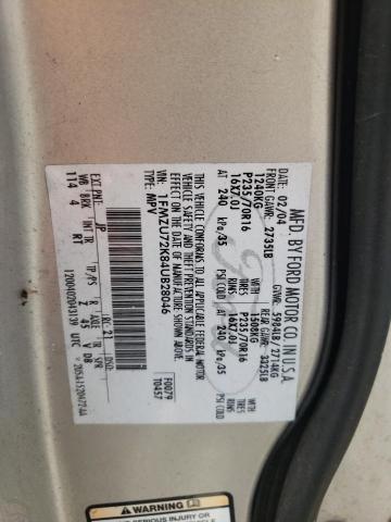 Photo 10 from auction – 2004 FORD EXPLORER X with VIN 1FMZU72K84UB28046