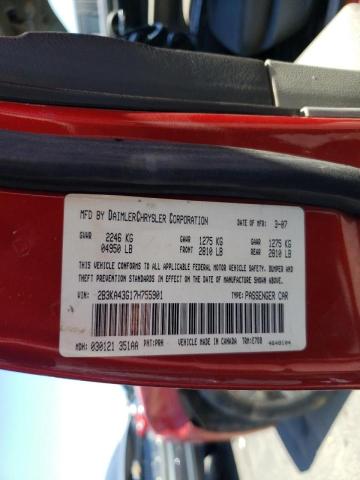 Photo 10 from auction – 2007 DODGE CHARGER SE with VIN 2B3KA43G17H755901