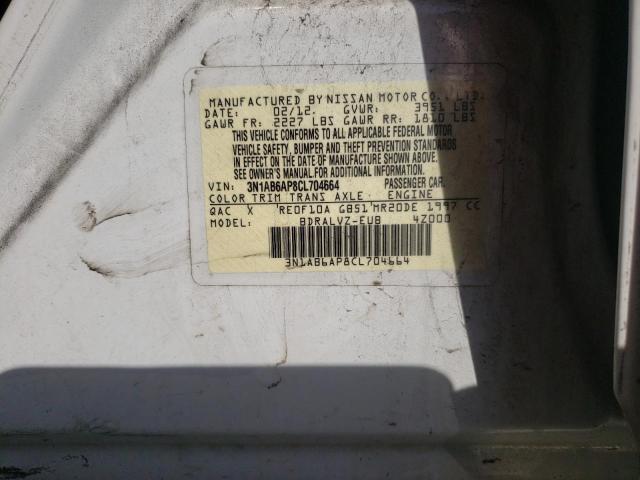 Photo 10 from auction – 2012 NISSAN SENTRA 2.0 with VIN 3N1AB6AP8CL704664