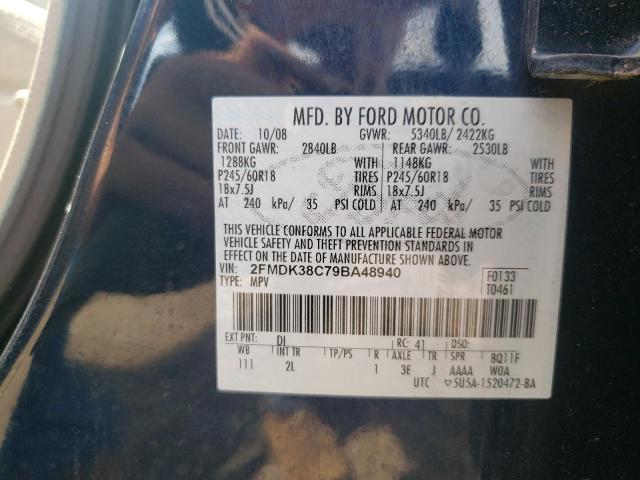 Photo 10 from auction – 2009 FORD EDGE SEL with VIN 2FMDK38C79BA48940