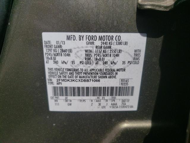 Photo 10 from auction – 2013 FORD EDGE LIMIT with VIN 2FMDK3KCXDBB71066