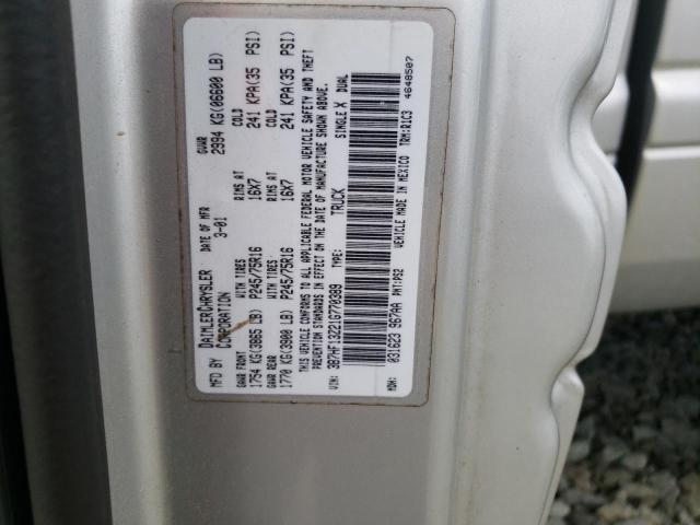 Photo 10 from auction – 2001 DODGE RAM 1500 with VIN 3B7HF13Z21G770389