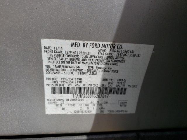 Photo 10 from auction – 2015 FORD TAURUS SEL with VIN 1FAHP2E88FG207847