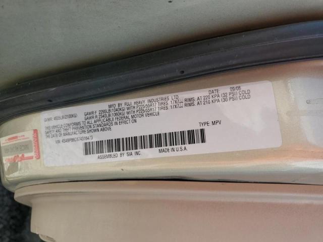 Photo 10 from auction – 2007 SUBARU LEGACY OUT with VIN 4S4BP86C674316473