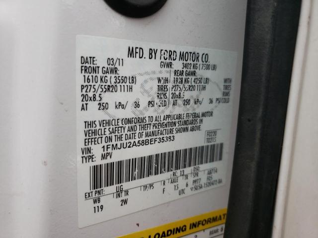 Photo 10 from auction – 2011 FORD EXPEDITION with VIN 1FMJU2A58BEF35383