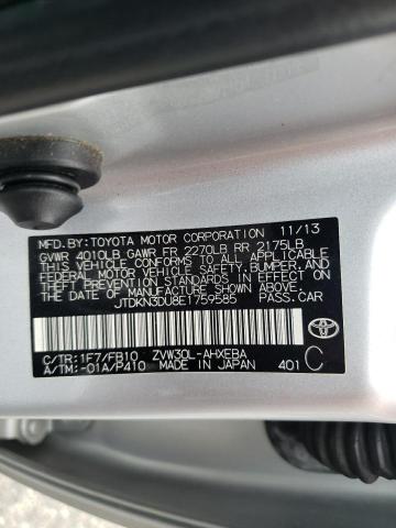 Photo 10 from auction – 2014 TOYOTA PRIUS with VIN JTDKN3DU8E1759585