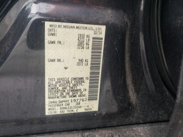 Photo 10 from auction – 2015 NISSAN ALTIMA 2.5 with VIN 1N4AL3AP4FC197762