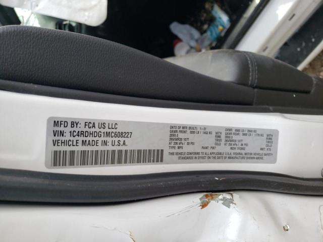 Photo 10 from auction – 2021 DODGE DURANGO GT with VIN 1C4RDHDG1MC608227