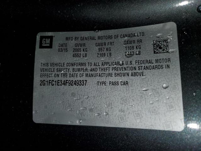 Photo 10 from auction – 2015 CHEVROLET CAMARO LT with VIN 2G1FC1E34F9249337