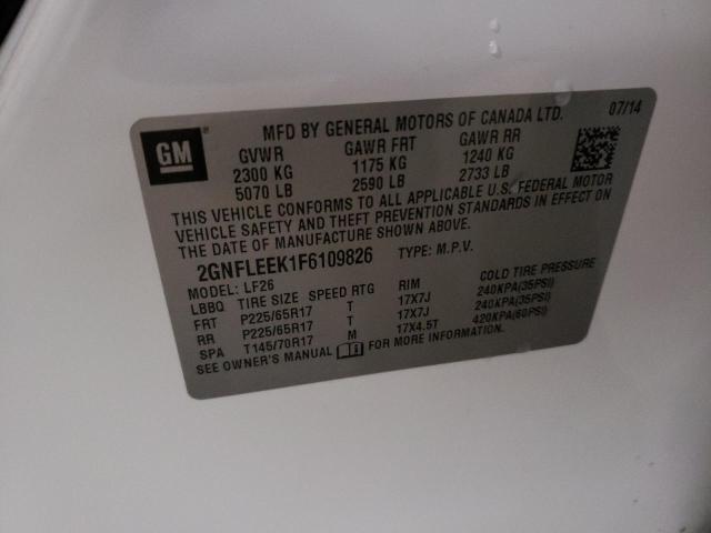 Photo 10 from auction – 2015 CHEVROLET EQUINOX LS with VIN 2GNFLEEK1F6109826