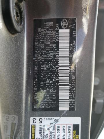 Photo 10 from auction – 2006 TOYOTA COROLLA CE with VIN 2T1BR32E16C699131