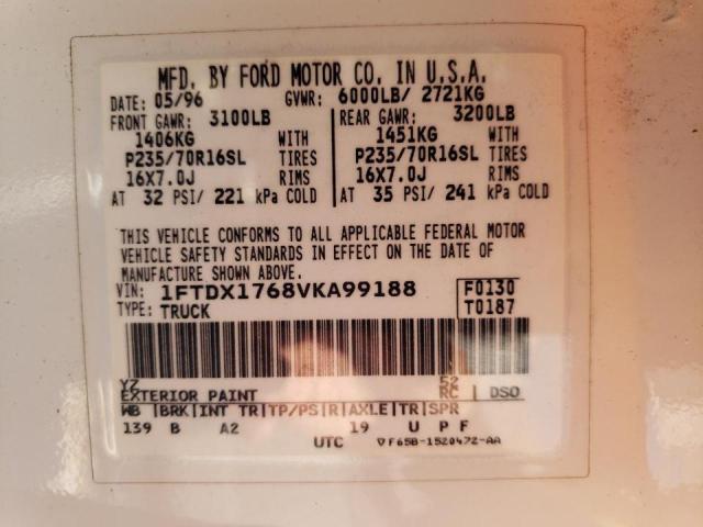 Photo 10 from auction – 1997 FORD F150 with VIN 1FTDX1768VKA99188