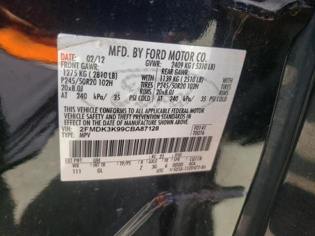 Photo 10 from auction – 2012 FORD EDGE LIMIT with VIN 2FMDK3K99CBA87128