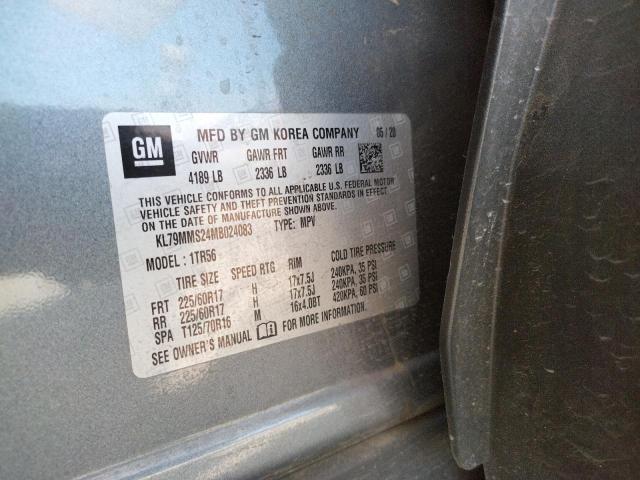 Photo 10 from auction – 2021 CHEVROLET TRAILBLAZE with VIN KL79MMS24MB024083
