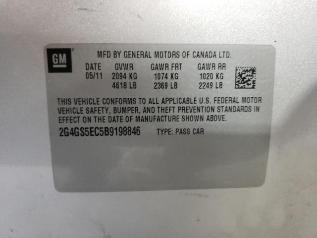 Photo 10 from auction – 2011 BUICK REGAL CXL with VIN 2G4GS5EC5B9198846