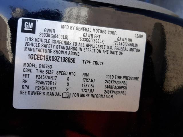 Photo 10 from auction – 2009 CHEVROLET silverado with VIN 1GCEC19X09Z198056