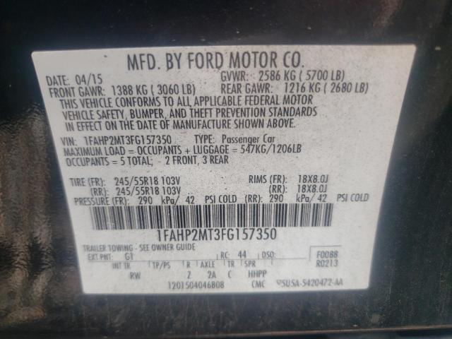 Photo 10 from auction – 2015 FORD TAURUS POL with VIN 1FAHP2MT3FG157350