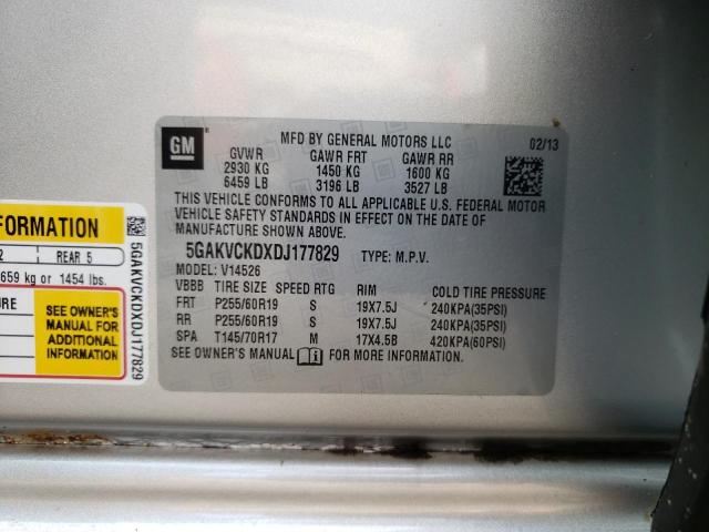 Photo 10 from auction – 2013 BUICK ENCLAVE with VIN 5GAKVCKDXDJ177829