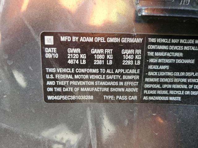 Photo 10 from auction – 2011 BUICK REGAL CXL with VIN W04GP5EC3B1038288