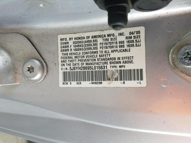 Photo 10 from auction – 2005 HONDA ELEMENT EX with VIN 5J6YH28695L015631