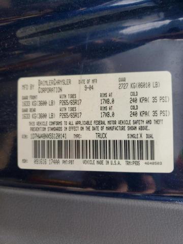 Photo 10 from auction – 2005 DODGE DAKOTA QUA with VIN 1D7HW48NX5S120141