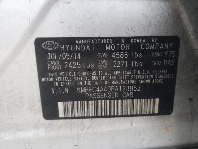 Photo 10 from auction – 2015 HYUNDAI SONATA HYB with VIN KMHEC4A40FA123852
