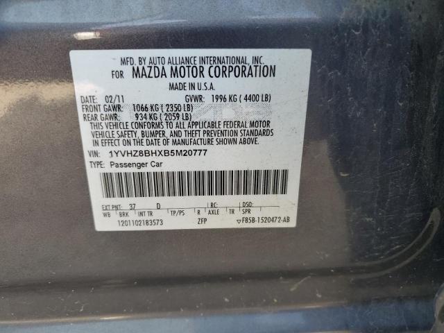 Photo 10 from auction – 2011 MAZDA 6 I with VIN 1YVHZ8BHXB5M20777