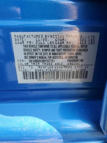 Photo 10 from auction – 2021 NISSAN SENTRA SR with VIN 3N1AB8DV2MY207751