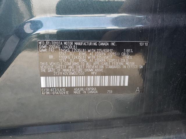 Photo 10 from auction – 2011 TOYOTA RAV4 LIMIT with VIN 2T3YF4DV3BW057550