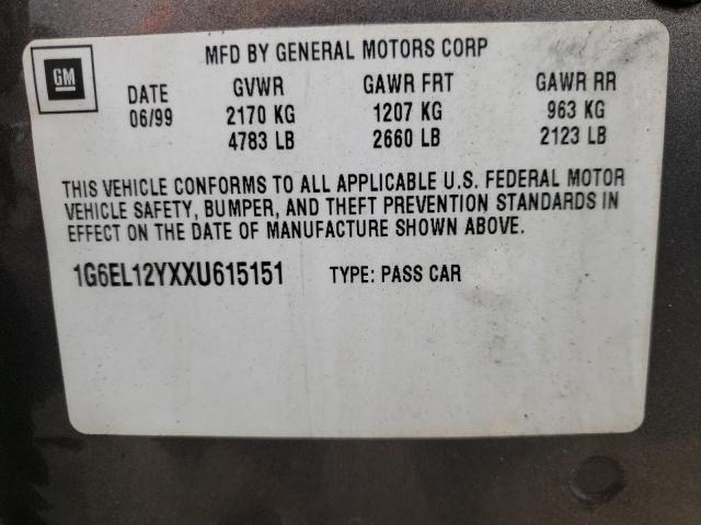 Photo 10 from auction – 1999 CADILLAC ELDORADO with VIN 1G6EL12YXXU615151