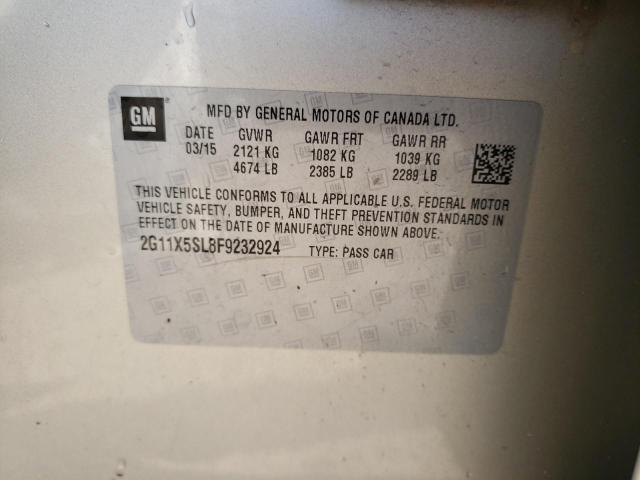 Photo 10 from auction – 2015 CHEVROLET IMPALA LS with VIN 2G11X5SL8F9232924