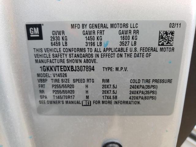 Photo 10 from auction – 2011 GMC ACADIA DEN with VIN 1GKKVTEDXBJ307894
