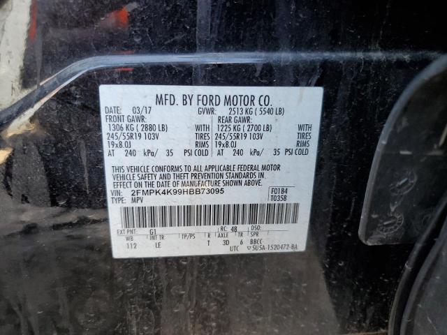 Photo 10 from auction – 2017 FORD EDGE TITAN with VIN 2FMPK4K99HBB73095