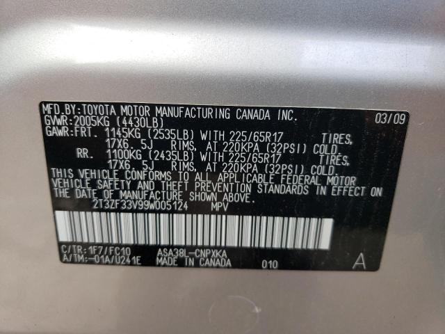 Zdjęcie 10 z aukcji – 2009 TOYOTA RAV4 z VIN 2T3ZF33V99W005124