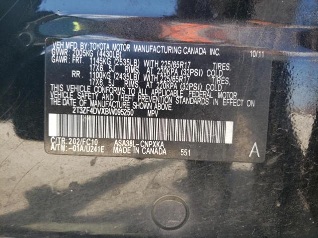 Photo 10 from auction – 2011 TOYOTA RAV4 with VIN 2T3ZF4DVXBW095250