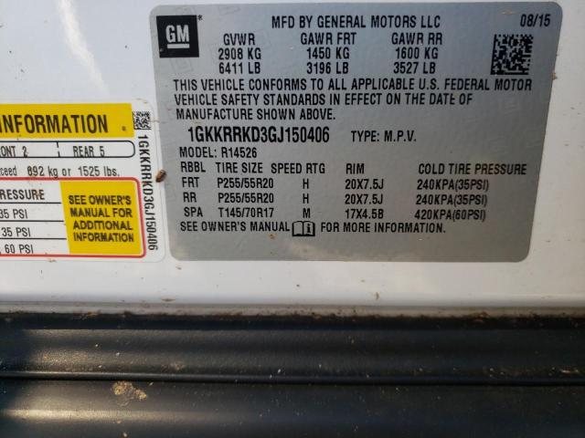 Photo 10 from auction – 2016 GMC ACADIA SLT with VIN 1GKKRRKD3GJ150406