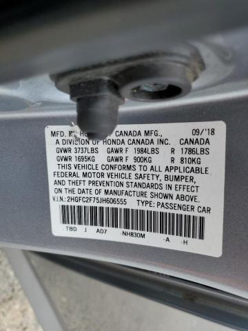 Photo 10 from auction – 2018 HONDA CIVIC EX with VIN 2HGFC2F75JH606555