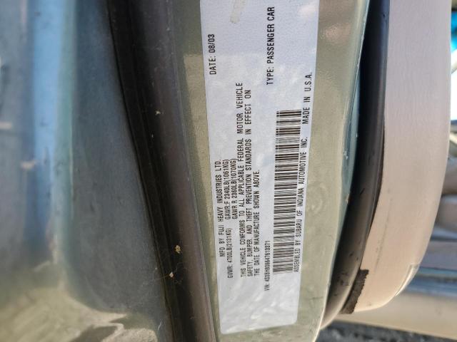 Photo 10 from auction – 2004 SUBARU LEGACY OUT with VIN 4S3BH806647613371