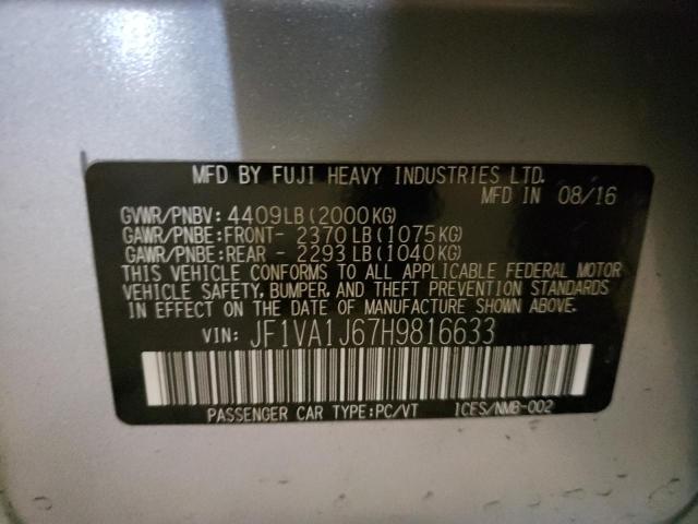 Photo 10 from auction – 2017 SUBARU WRX LIMITE with VIN JF1VA1J67H9816633