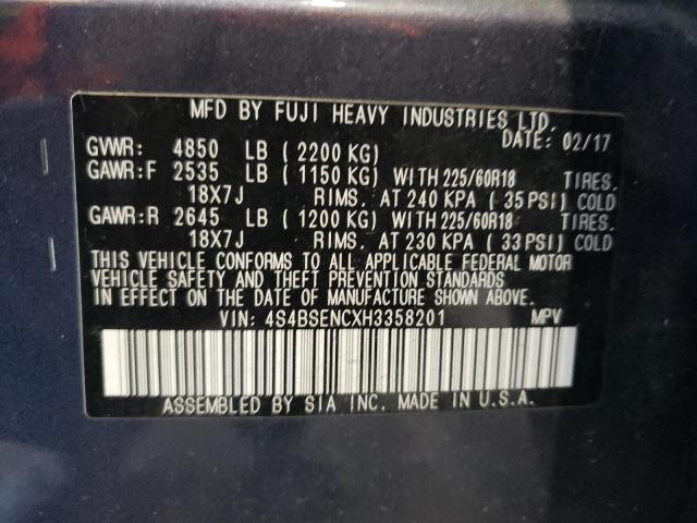 Photo 10 from auction – 2017 SUBARU OUTBACK 3. with VIN 4S4BSENCXH3358201