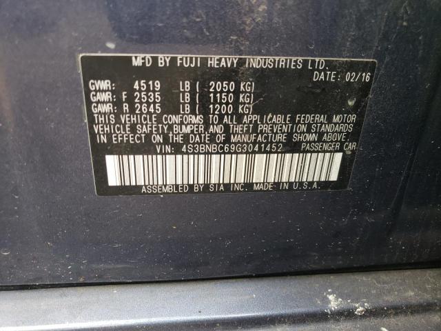 Photo 10 from auction – 2016 SUBARU LEGACY 2.5 with VIN 4S3BNBC69G3041452